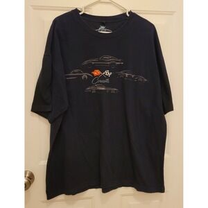newport blue. xxl Mens Black Short Sleeved T-shirt corvette Graphic